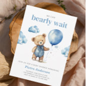 Teddy Bear Boy Baby shower Uitnodiging