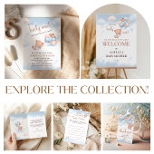 Teddy Bear Balloon Baby Shower Throw Pillow Kussen