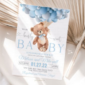 Teddy Bear Barly Wait Baby shower Tapestry Blauw Wandkleed