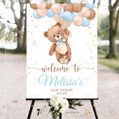 Teddy Bear Baby shower luier verloting behuizing a Informatiekaartje