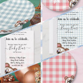 Teddy Bear Peekaboo verjaardagsjongen Ronde Button 5,7 Cm