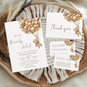 Schattige Barly Wait Teddy Balloon Bedankkaart