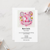 Ping Pong Tafeltennis party roze baby shower Kaart