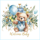 Tennis Baby shower voor Baby Boy Blue thema Briefkaart