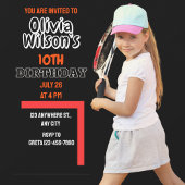Tennis Birthday, Tennis Girl Player  Satijnen Lint