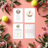 Chic Blush Roze Sociale Club Roze Streep Uitnodigingen Wikkel