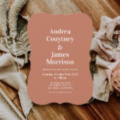 Boho Rust Terracotta Details Bruiloft Informatiekaartje