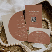 Terracotta Arch Minimalist Elegant Formal Wedding Programmakaart