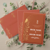 Terracotta Boho Zon Huwelijk Waterfles Etiket (Personaliseer deze collectie van deze onafhankelijke maker. Test)