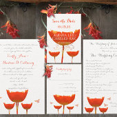 Monogram Koraal en Mint Modern Garland Ronde Sticker