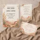 Moderne Terracotta Woestijn Boho Save the Date (Personaliseer de collectie van deze zelfstandige maker.)