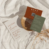 Terracotta Sinaasappel minimalistische Boho Rust b Kaart