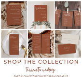 Terracotta Rust Wedding Eachteen Kaart