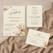 Terracotta Roest Bloemen Boho Herfst RSVP (Personaliseer de collectie van deze zelfstandige maker.)