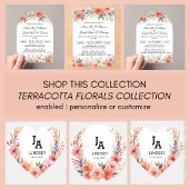 Terrarotta bloemen Bloem Bewaar de datum Save The Date