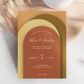 Terracotta Modern QR Code Weduwschap Kaart