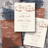 Terracotta Mountain Pine Tree repetitie diner Kaart