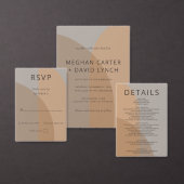 Terracotta rustieke boho boog moderne bruiloft RSVP kaartje (Personaliseer de collectie van deze zelfstandige maker.)