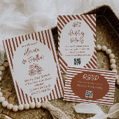 Terracotta rustieke bruiloft save the date