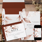 14 Tafel Moderne terracotta geschetste blad zitpla Poster