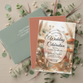 Terracotta Toadstool Woodland Magic Wedding Save The Date (Personaliseer deze collectie van deze onafhankelijke maker. Test)