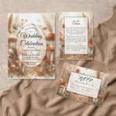 Terracotta Toadstool Woodland Magic Wedding Save The Date (Personaliseer de collectie van deze zelfstandige maker.)