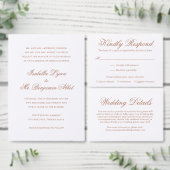 Traditionele terracotta formele elegante bruiloft save the date (Personaliseer de collectie van deze zelfstandige maker.)