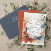 Eenvoudig gebrande terracotta Oranje monogram uitn Uitnodigingen Wikkel (Personaliseer deze collectie van deze onafhankelijke maker. Test)