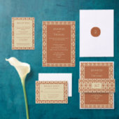 Terracotta  Boho Wedding Response Kaart (Personaliseer de collectie van deze zelfstandige maker.)
