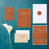 Minimal terracotta Ceremony wedding Programmakaart (Personaliseer de collectie van deze zelfstandige maker.)