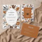 Grijs Bruin Bloempatroon Herfst bruiloft Papieren Kommen (Personaliseer de collectie van deze zelfstandige maker.)