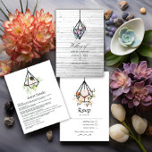 Geometrische terreuraanpasta's, virtuele bruiloft kaart