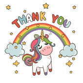 Magische Regenboog Baby shower Dank u Gift Labels Cadeaulabel