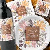 Happy Herfst herfstbloemen Servet