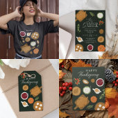 Rustieke Let's Gather Thanksgiving Dinner Feast Kaart