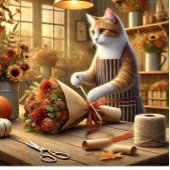 Thanksgiving  with Turkey for Cat lovers Kaart