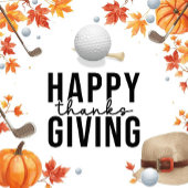 Golf Dank u met tekst en twee golfers Briefkaart