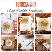 Mandala Foliage Thanksgiving Adreslabel Etiket