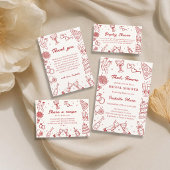 Rood Dat is Amore Italiaans Moderne Bruidsdouche Cadeaulabel