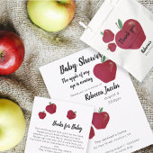 Rode appelluier Raffle Informatiekaartje