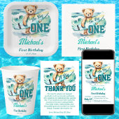 Het grote surfen verjaardagsfeestje servies papieren bekers