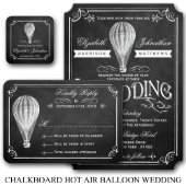 Het Chalkboard Hot Air Ballon Wedding Collectie Programmakaart