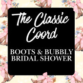 Boots and Bubbly Bridal Shower Ronde Sticker