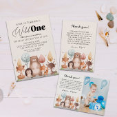 Schattigee Wild One Forest Woodland Animals Verjaa Poster