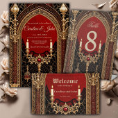 De donkere elegantie van de gotische stijl. gastenboek