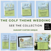 FLAT CARD Golf Theme Wedding Save the Date