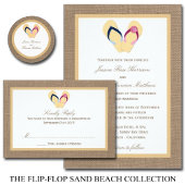 Het Collectie van de Beach Burlap Wedding van het  Programmakaart