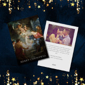 Religieuze nativescherm familie kerstfoto's feestdagenkaart