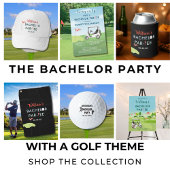 Aangepaste Laatste Swing Golf Thema Bachelor Par-t Kaart