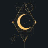 Moody Gold Celestial Starry Night save the date In Kaart
